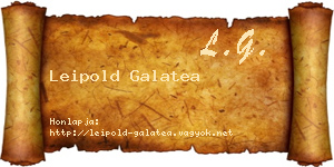 Leipold Galatea névjegykártya